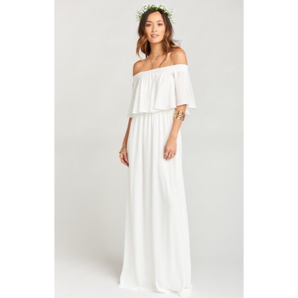 Show Me Your MuMu Dresses & Skirts - Mumu Hacienda Maxi ~ ivory crisp ~